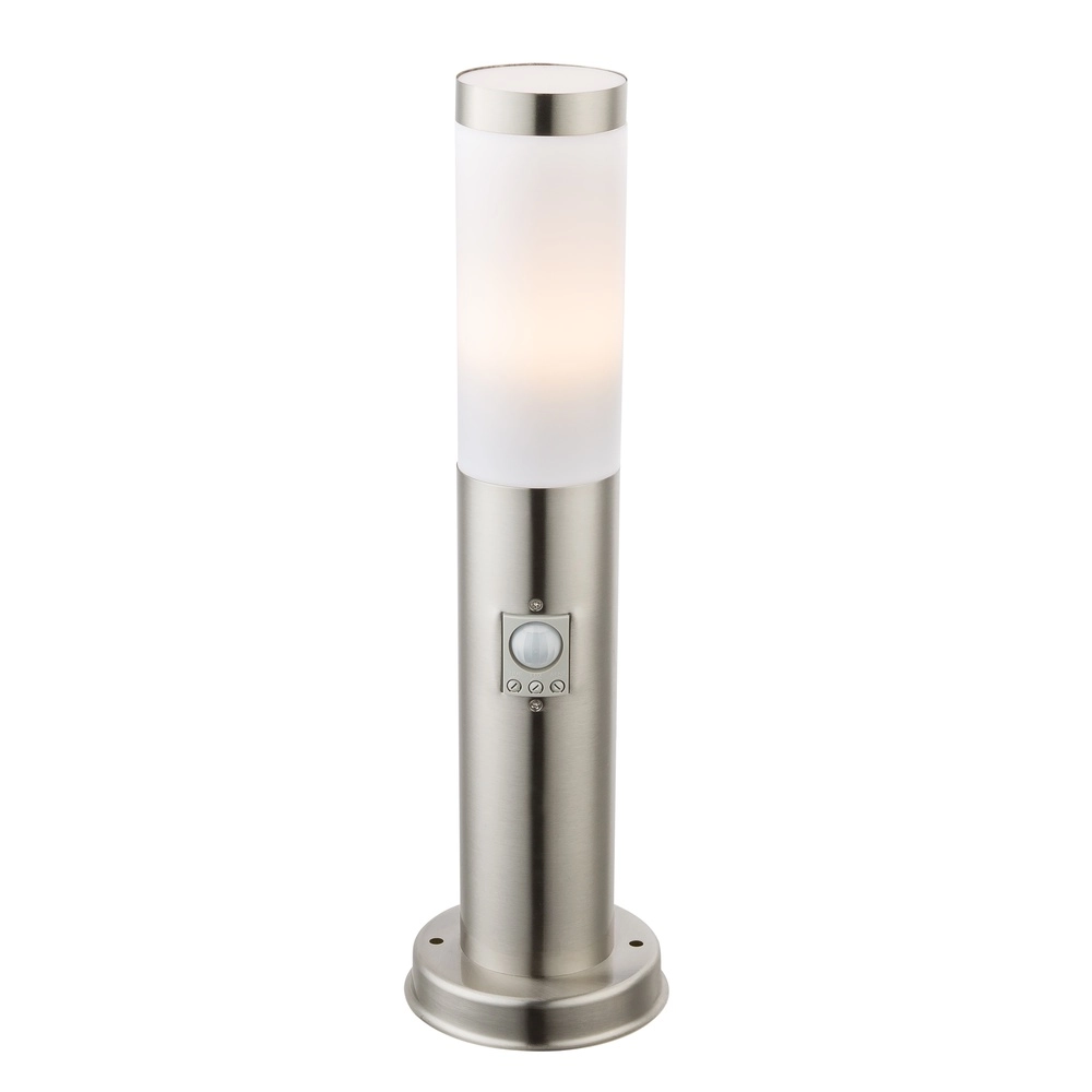 Gartenlampe Boston Led Edelstahl mit Weiß und Sensor