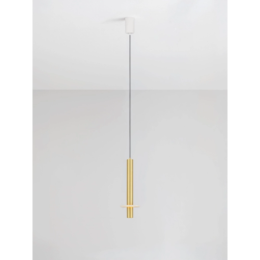 Design-Pendellampe Noemi Gold mit weißem Ø 11 cm Lyora 5212063503304