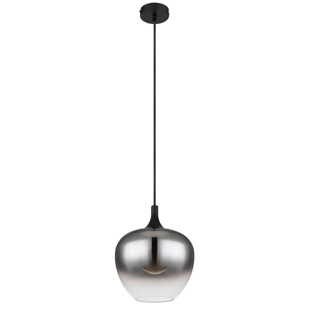 Schwarze Pendelleuchte Maxy Einzel Ø 24cm Globo 9007371438396