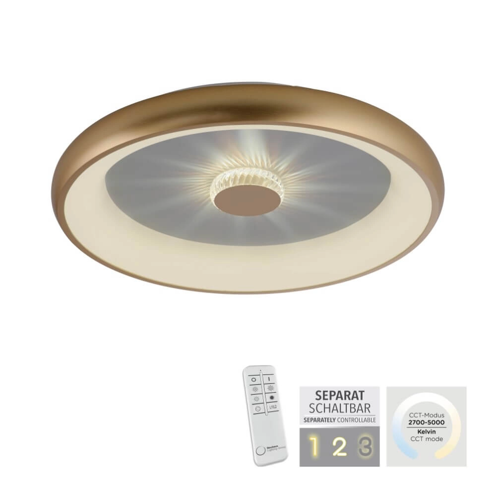 Runde Deckenleuchte Vertigo Messing Ø 61,5cm Just Light 4043689995096