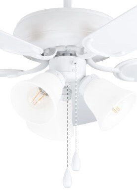 Deckenventilatorlampe Las Palmas E27 132cm weiß Eglo 9002759350765