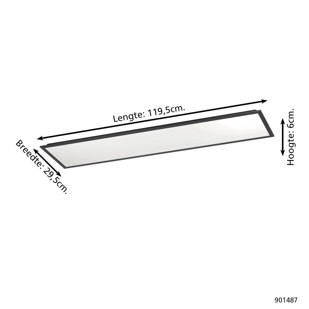 Deckenlampe Moradillo 3-Stufen CCT schwarz 29,5cm Eglo 9008606340026