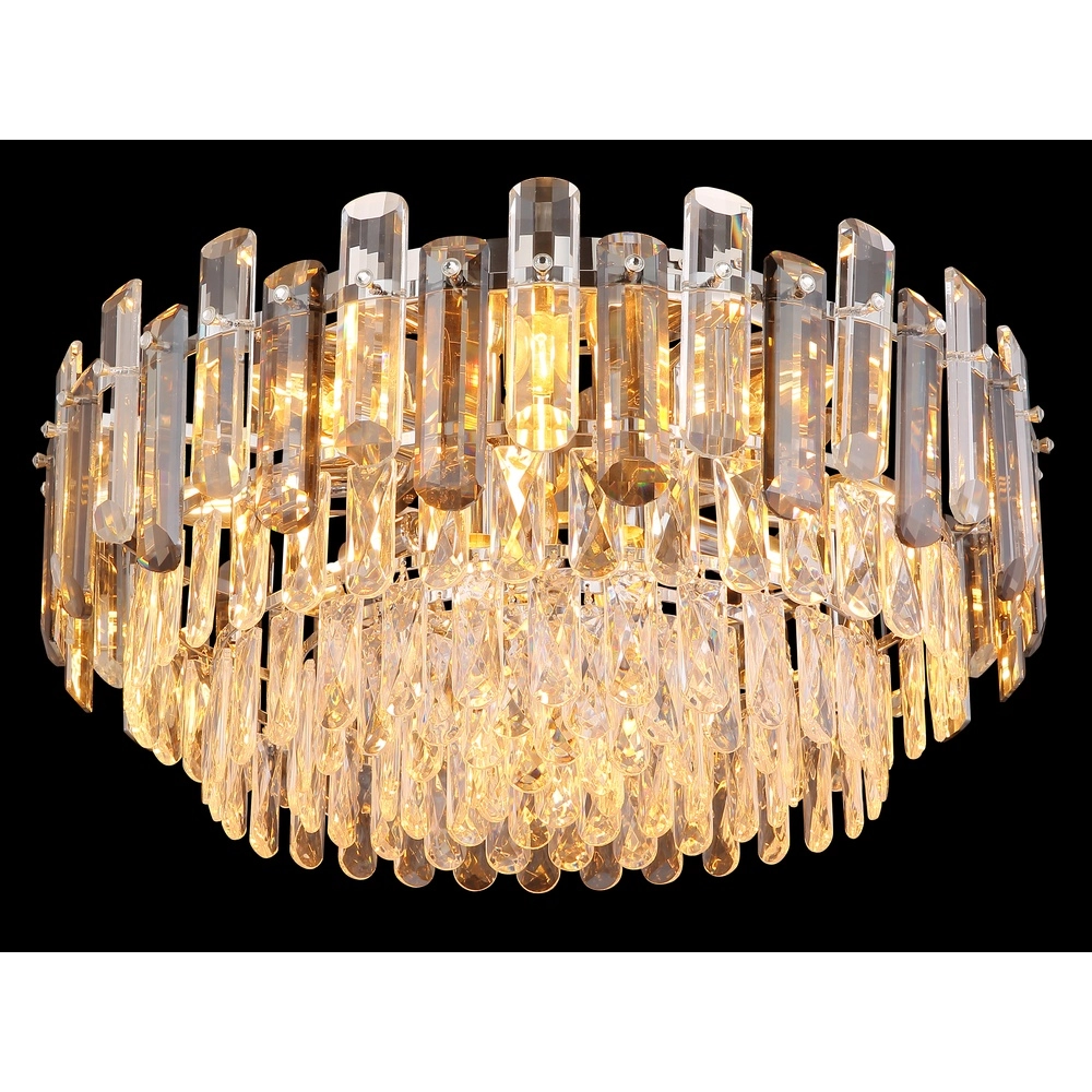 Deckenlampe Orgina Chrom mit Kristall Ø 55 cm Globo 9007371478156