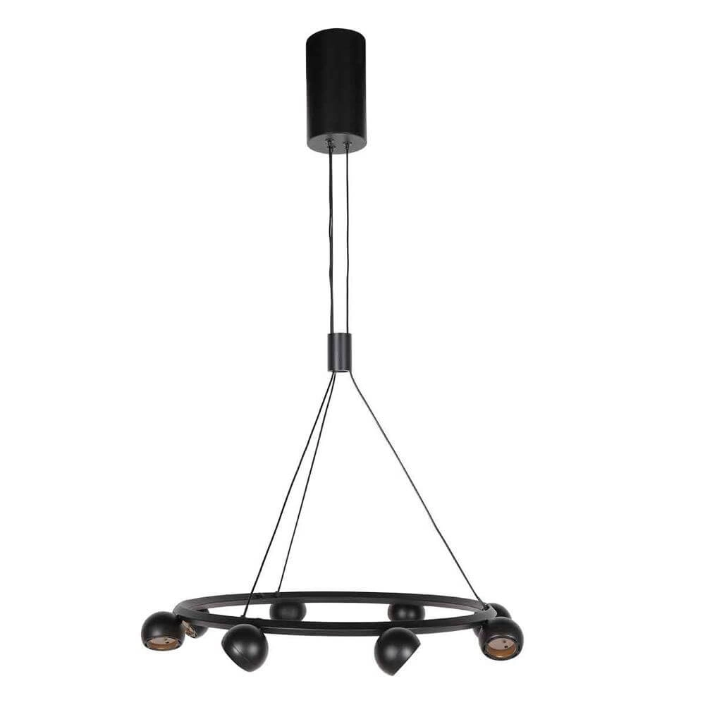 8-flammige Pendelleuchte Marcadore Rund Schwarz Steinhauer 8712746176636
