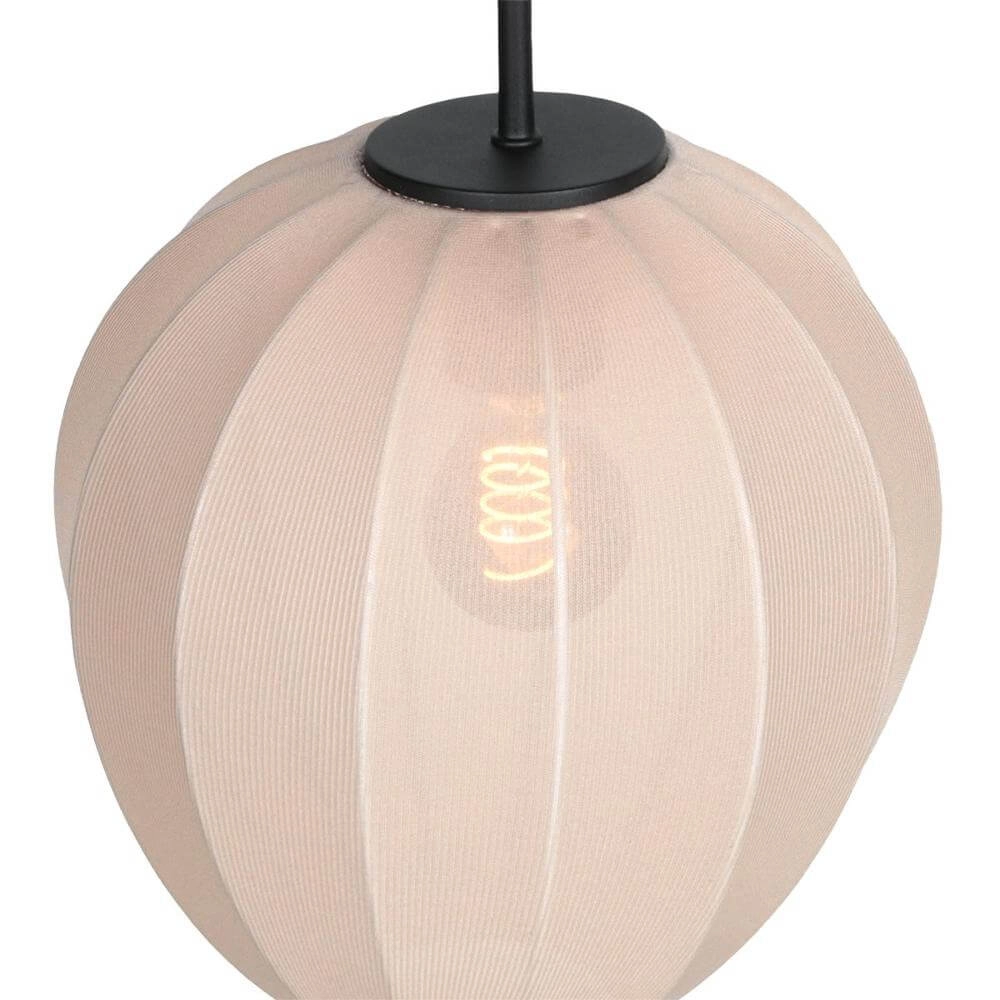 Pendelleuchte HaloSwap mit cremefarbenem Stoffschirm Ø 25cm Steinhauer 8712746179798