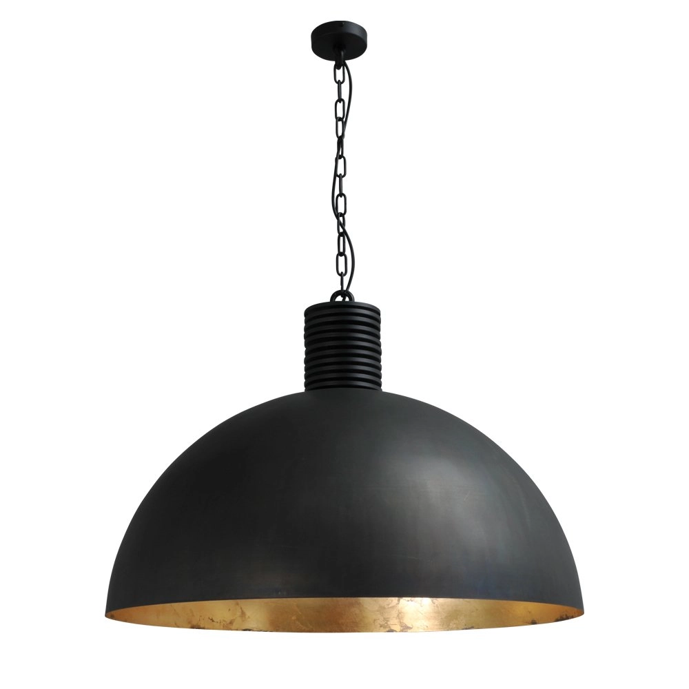 Pendelleuchte Industria Gold 80 Bud schwarz mit altem gold
