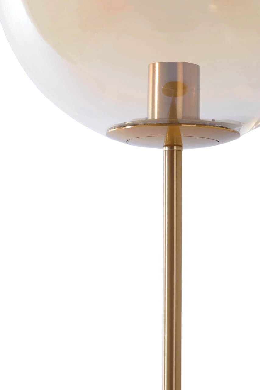 Goldene Stehleuchte Medina mit Braunglas Light & Living 8717807696986