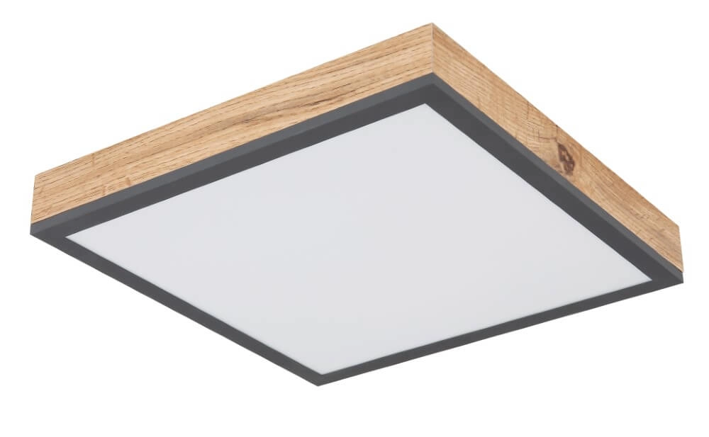 LED-Deckenleuchte aus Holz Doro 30x30cm Globo 9007371415991
