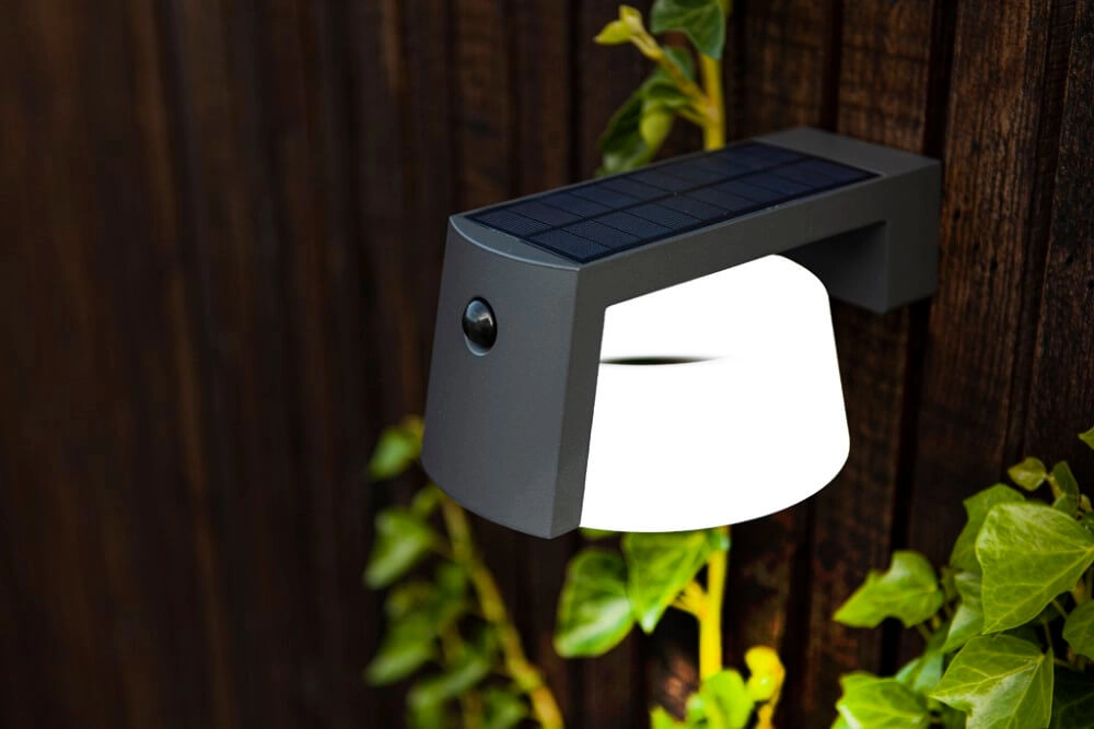 Solar wall lamp Moon anthracite Lutec 6939412014838