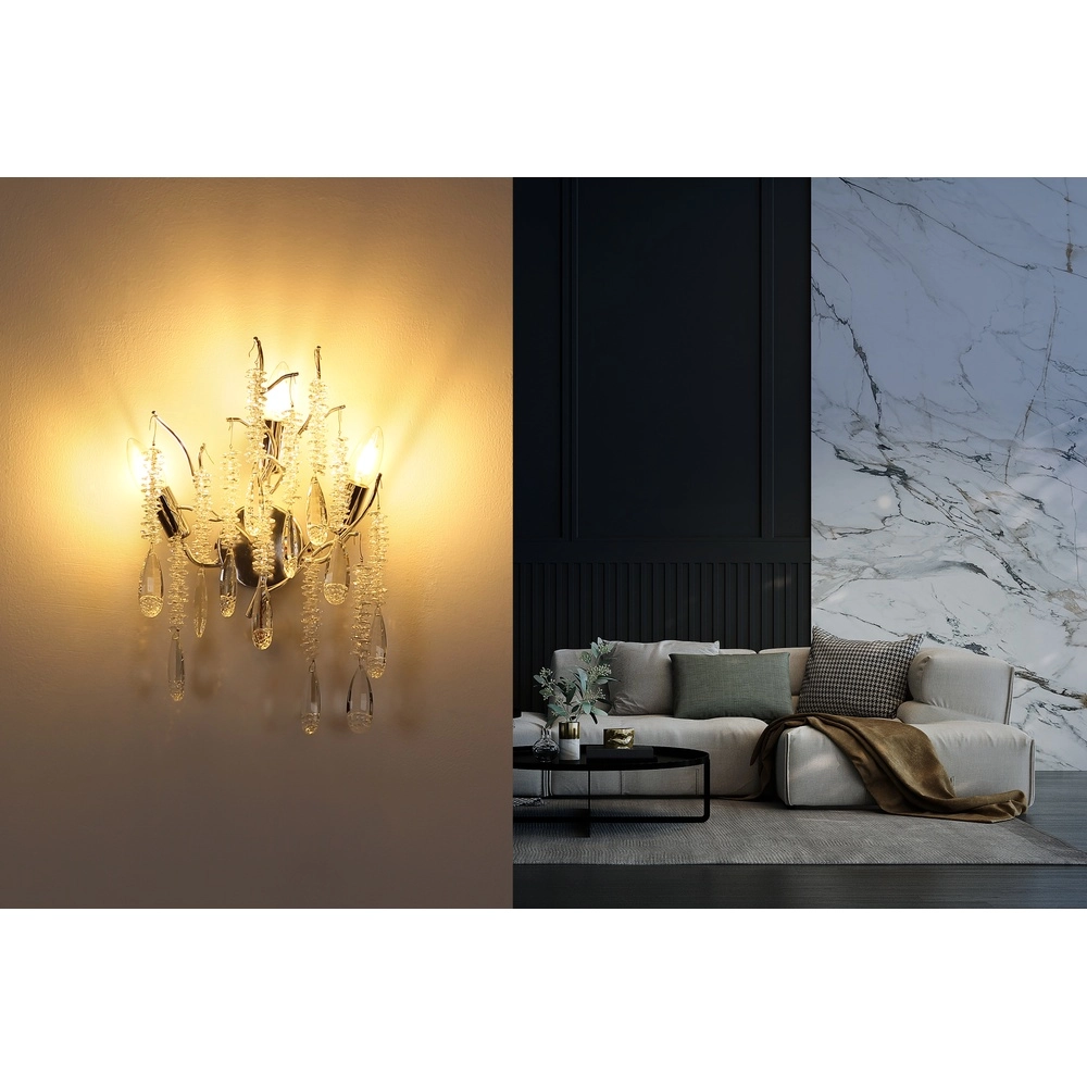 Wandlampe Kinga Silbergrau Globo 9007371573004
