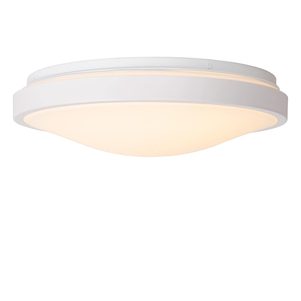 Weißes Deckenlicht Dasher Ø 34,8 cm IP44 für Badezimmer Lucide 5411212792105