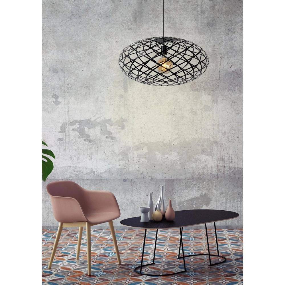 Pendellampe Wolfram Ø 65 cm schwarz Lucide 5411212211019