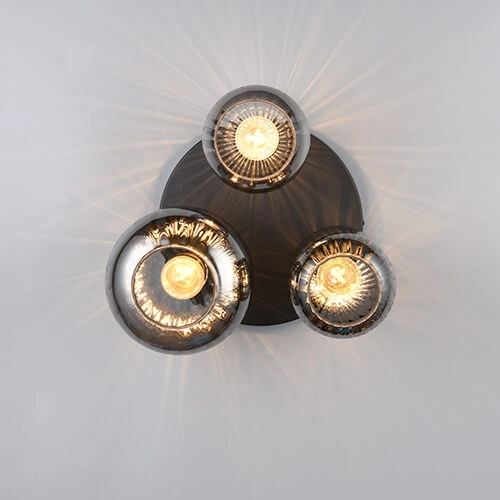 Trendige Deckenleuchte Diva mit Rauchglas Trio 4017807614602