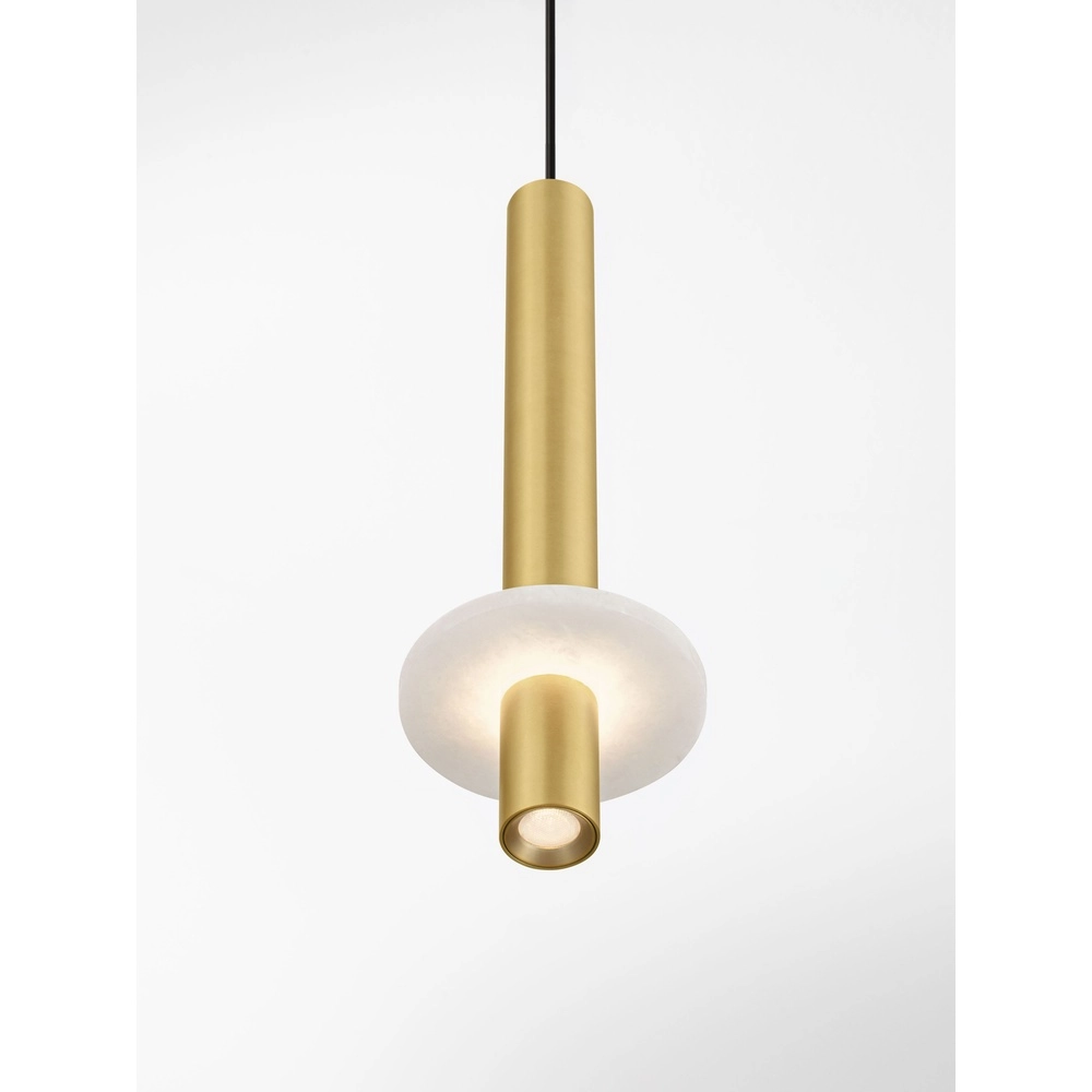 Design-Pendellampe Noemi Gold mit weißem Ø 11 cm Lyora 5212063503304