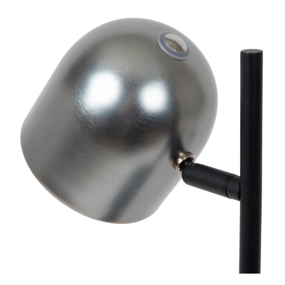 Wiederaufladbare Tischlampe Skanska Rech Metallisch-Grau Lucide 5411212032126