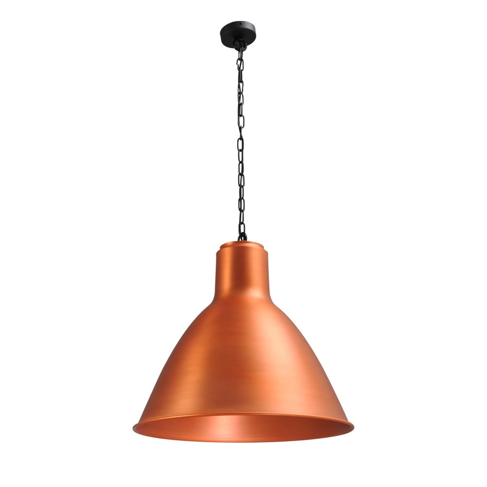 Pendelleuchte Industria 58 schwarz mit Kupferhaube