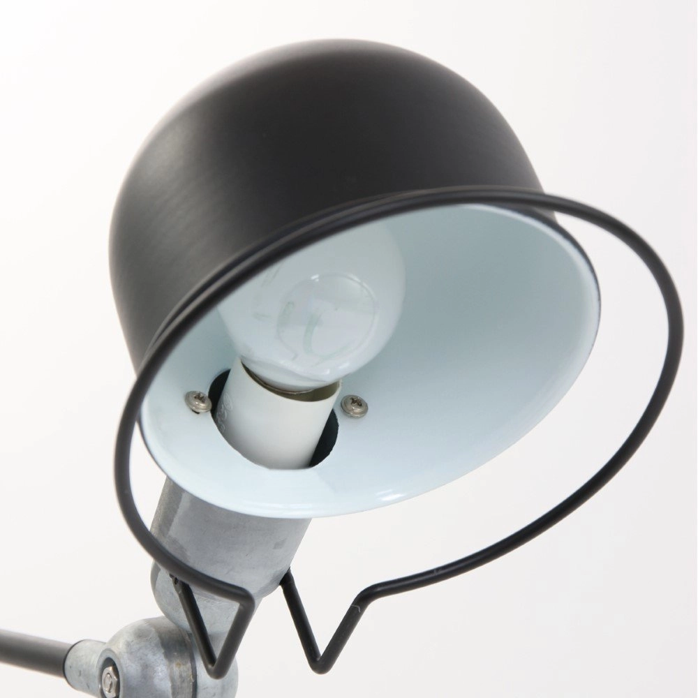 Schreibtischlampe Davin schwarz mit Vintage grau Steinhauer 8712746102017