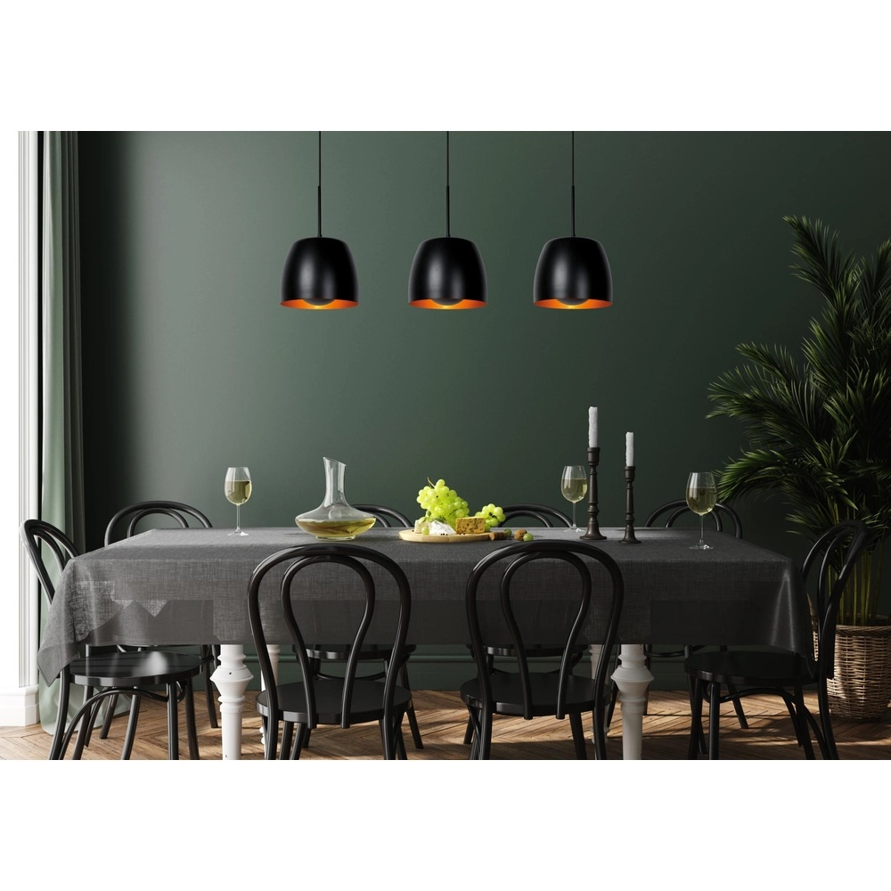 3-Licht Pendellampe Nolan Schwarz Lucide 5411212302892