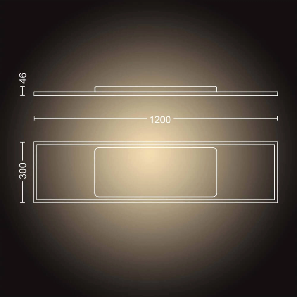 Deckenleuchte 120x30cm Hue Aurelle - White Ambiance Weiß Philips 8719514382664