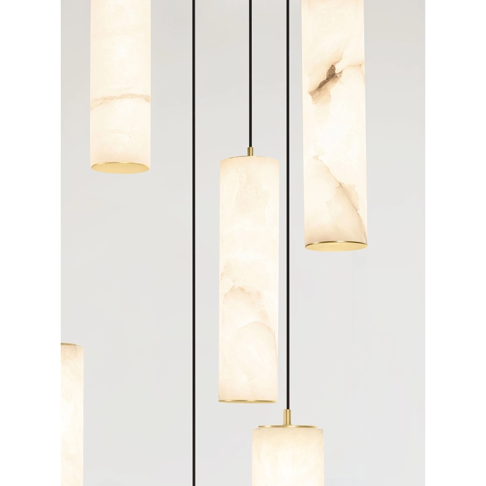 Pendellampe Diletto Gold mit weißen 7-Lichtern Lyora 5212063503236