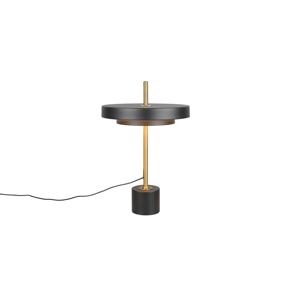Design-Tischleuchte Keaton schwarz mit gold Trio 4017807655865