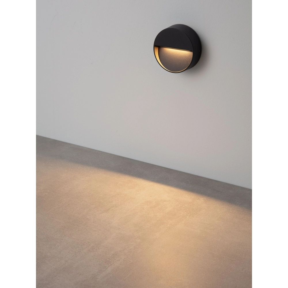 Runde Wandlampe Sete Schwarz