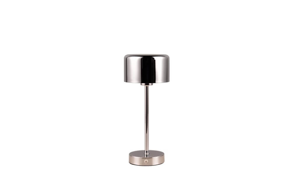 Wiederaufladbare Tischlampe Jeff Chrom