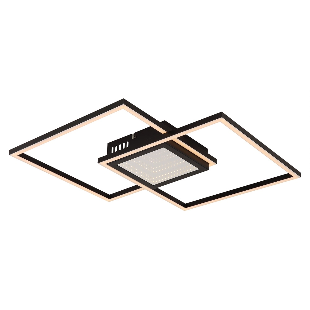Moderne Deckenlampe Saunders Schwarzes Quadrat Globo 9007371475353