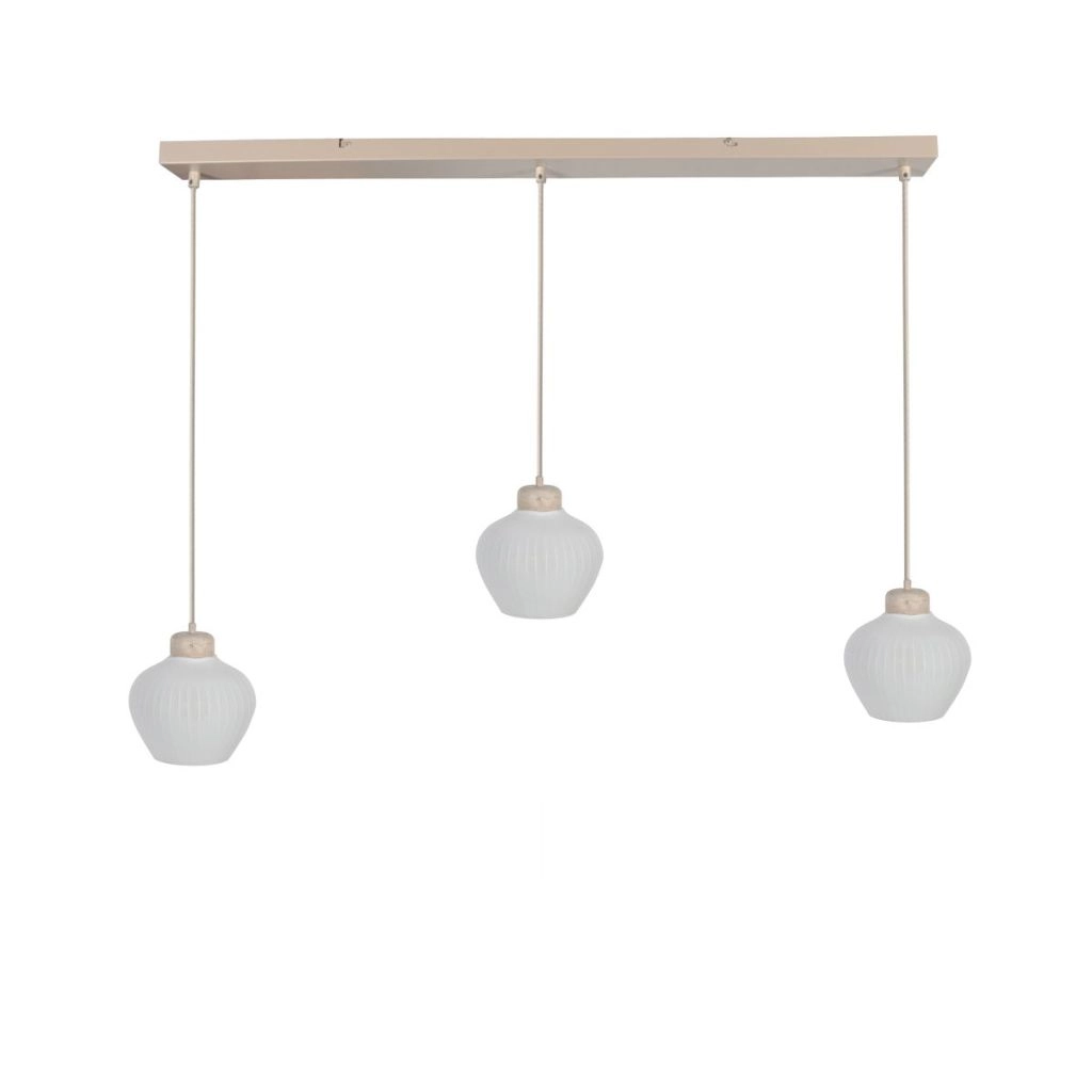 3-Licht Pendellampe Travino Sandbraun Steinhauer 8712746184372