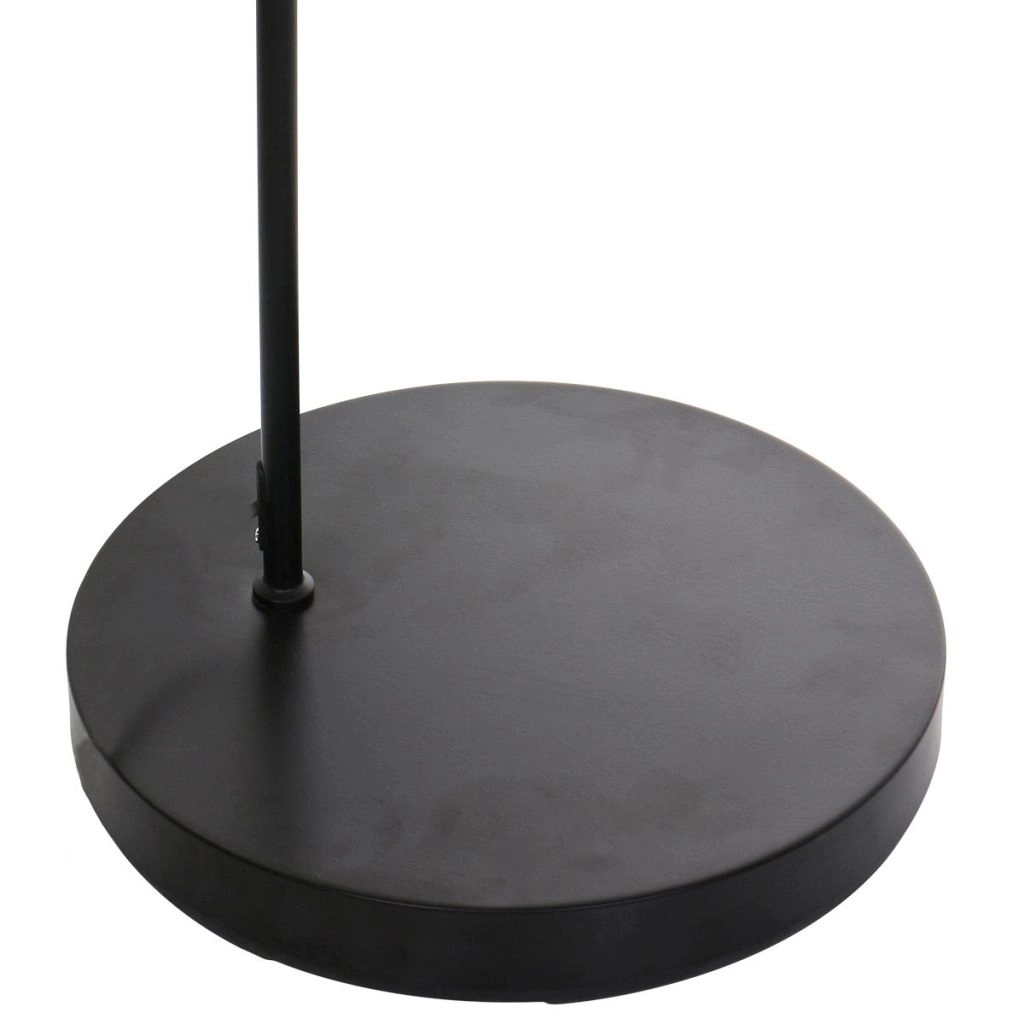 Bogenlampen-Schwarz Solva mit Bambusschatten Ø60 cm Steinhauer 8712746182620
