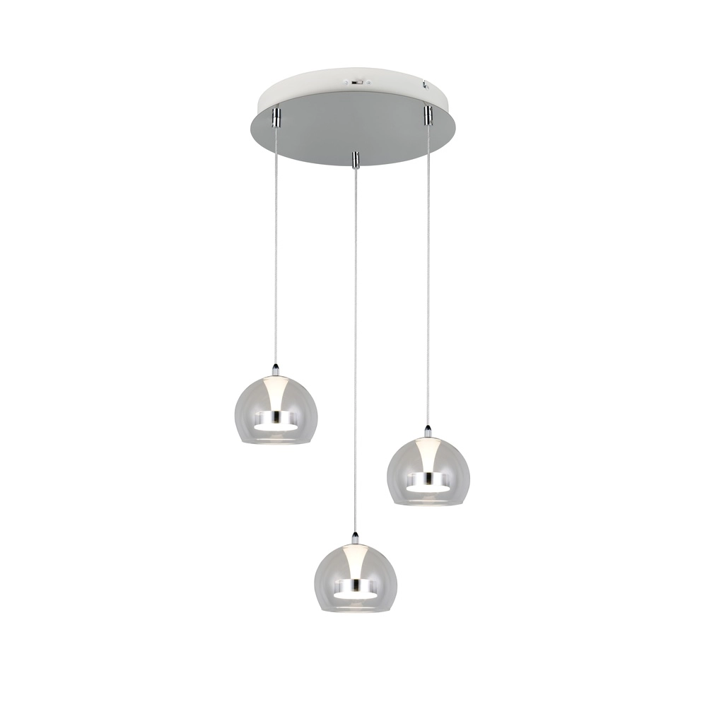 Pendelleuchte Flynt 3-flammig chrom Trio 4017807671001