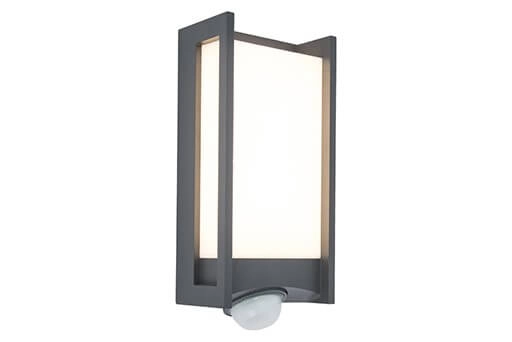 Anthracite wall lamp Qubo with sensor