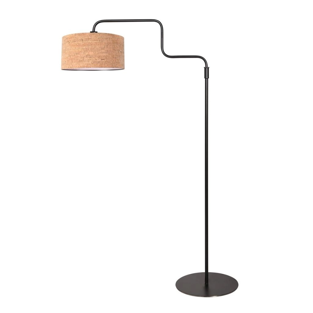 Schwarze Stehlampe Bloeba mit Korkkappe Ø40 cm Steinhauer 8712746180503