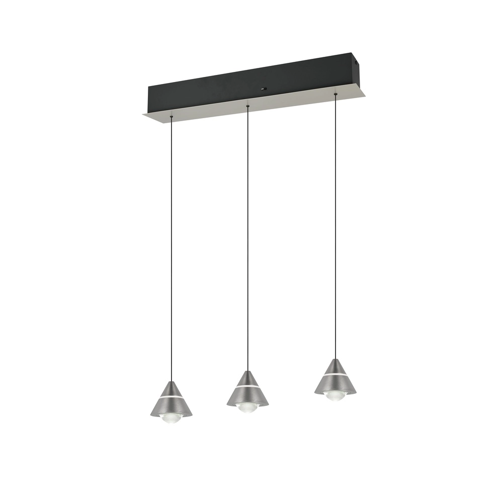Design-Pendelleuchte Romeo 3-flammiges Nickel Trio 4017807667783
