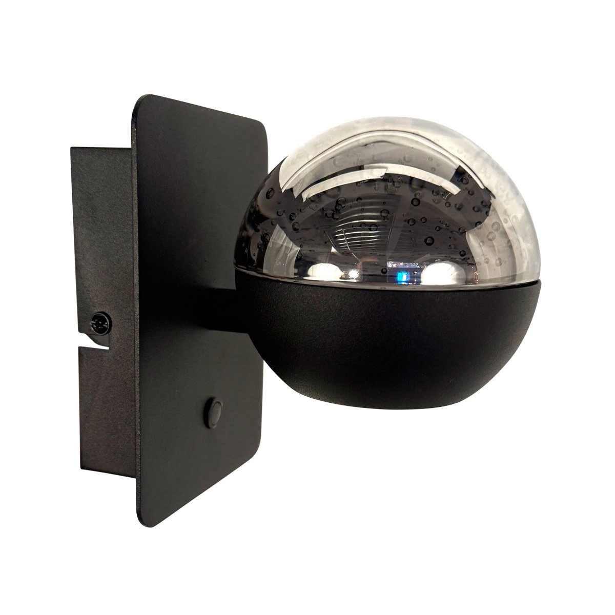 LED-Wandlampe Belluno Schwarz mit Glas – dimmbar Steinhauer 8712746183948