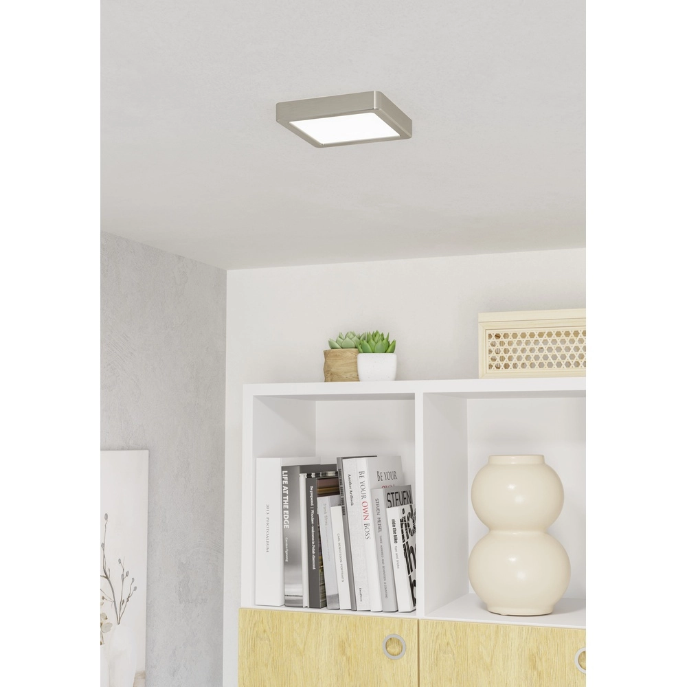 LED-Deckenlicht Fueva 6 Quadrat – Edelstahl – 15x15 cm Eglo 9008606330263