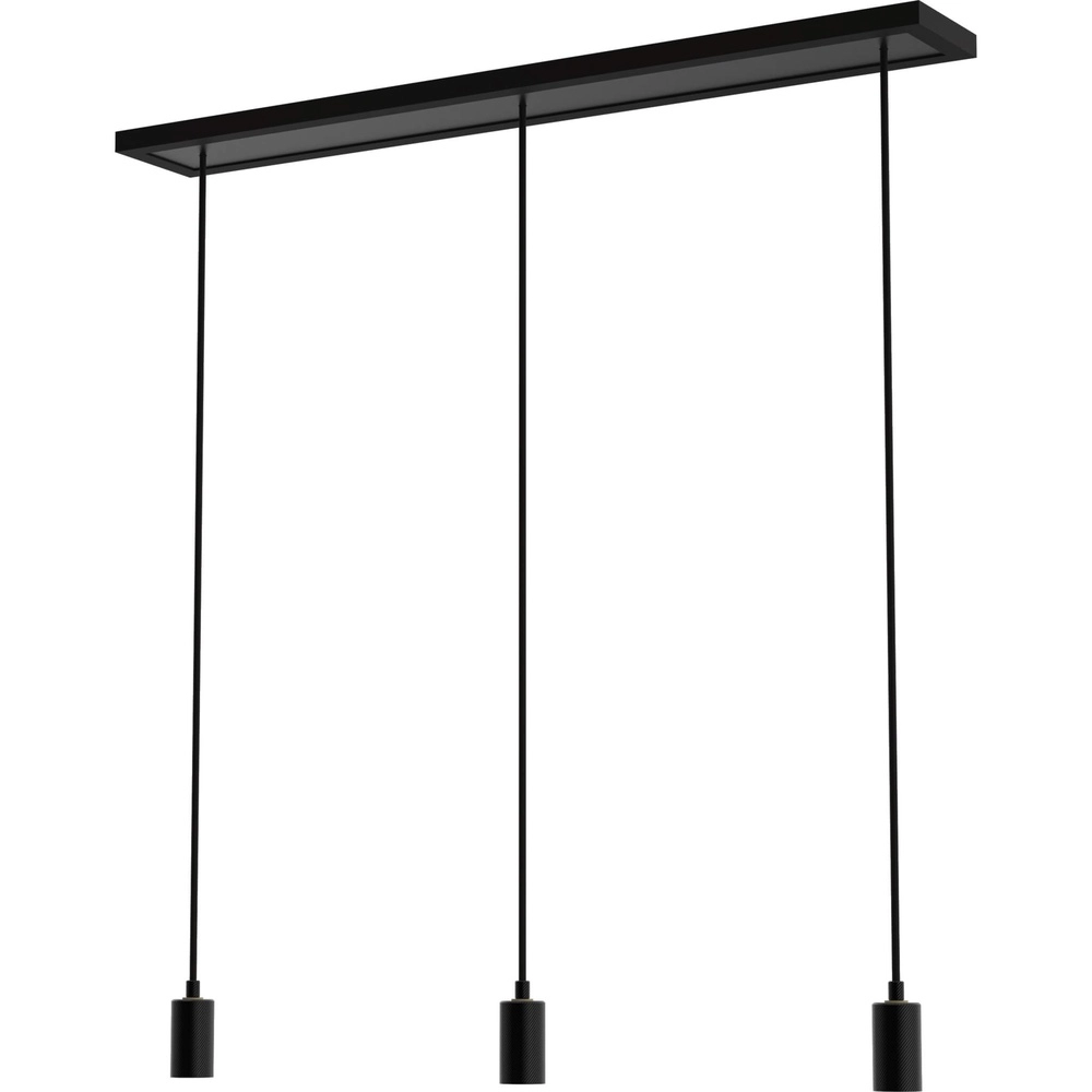 Schwarze Pendellampe Madox 3-Licht