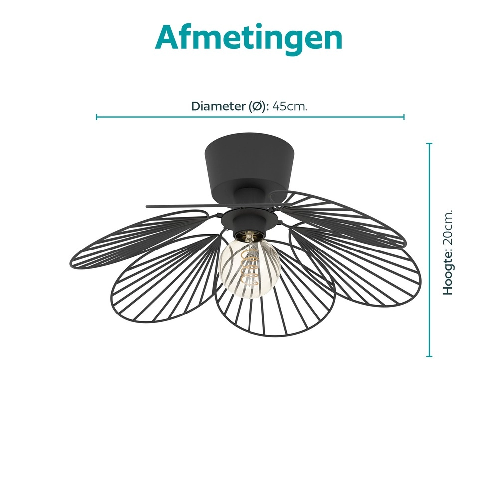 Deckenlampe Binacua schwarzer Ø 45 cm