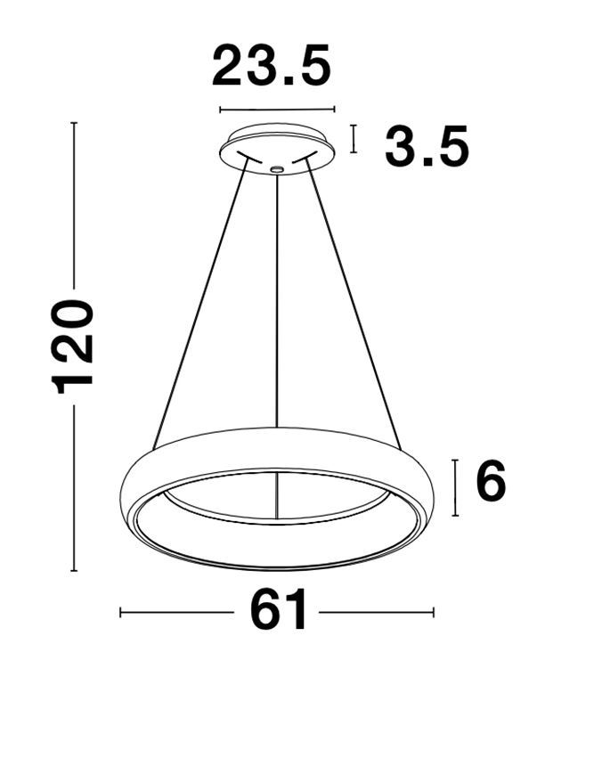 Design-Pendelleuchte Albi schwarz Ø 61cm Lyora 5212017416872