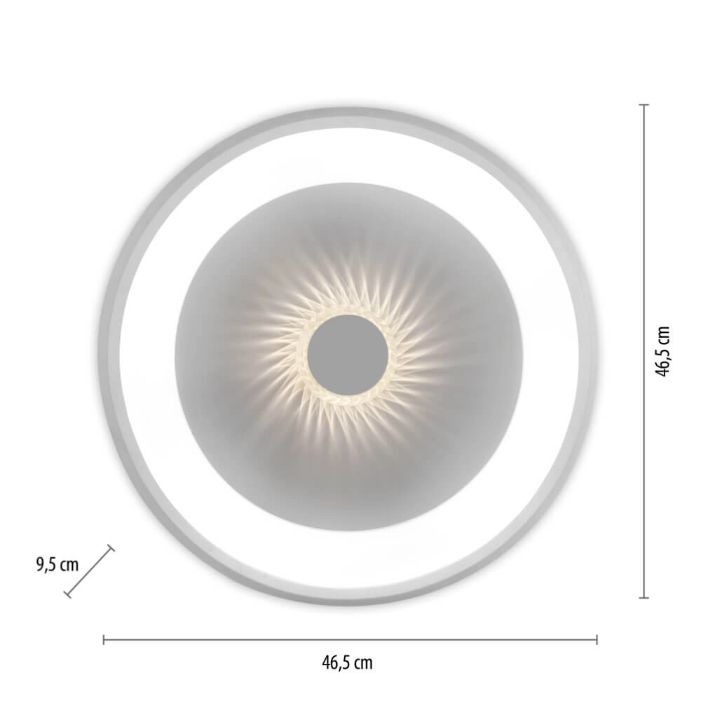 Runde Deckenleuchte Vertigo weiß Ø 46,5cm Just Light 4043689994709