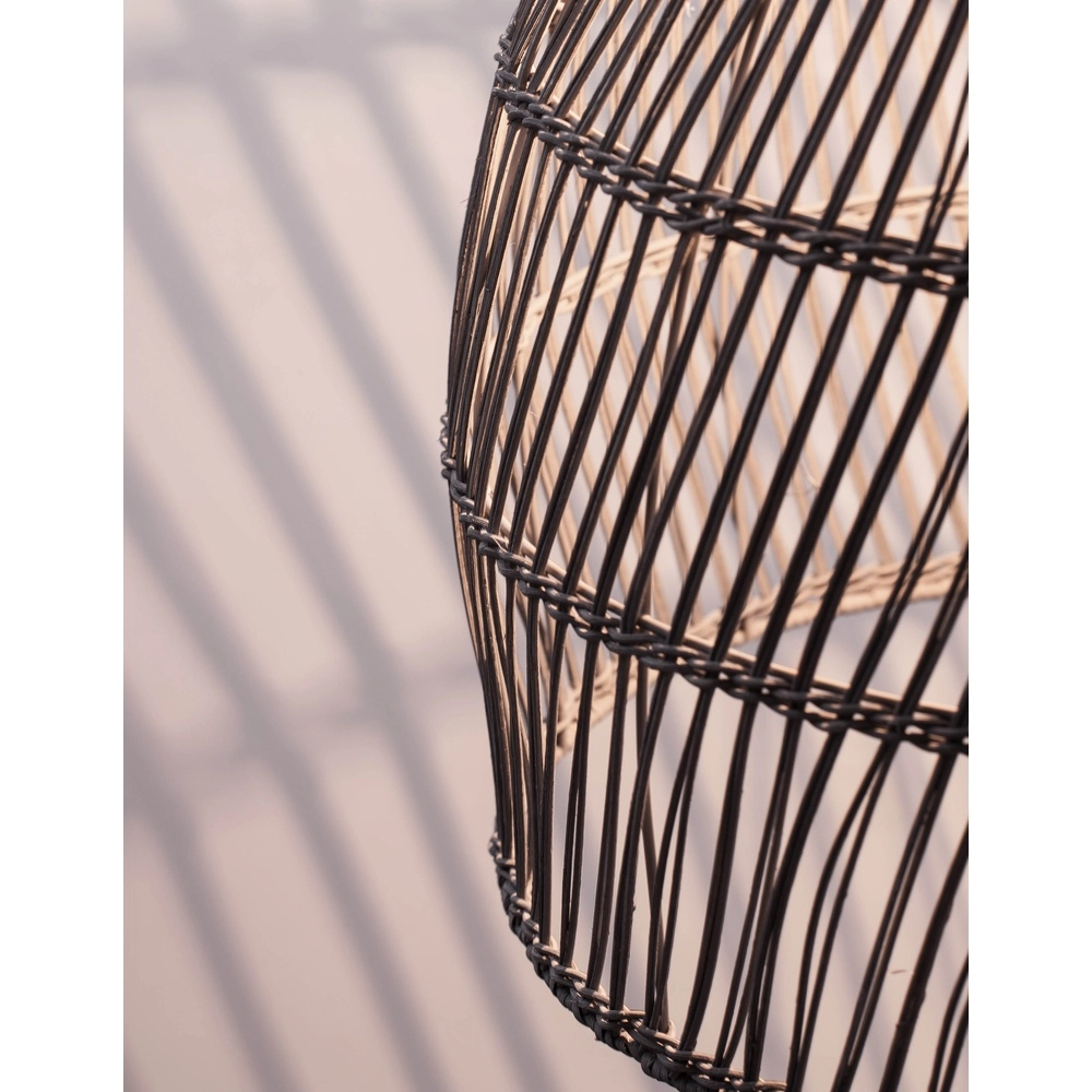 Graue Pendelleuchte Destin Rattan Ø 42cm Lyora 5212017416681
