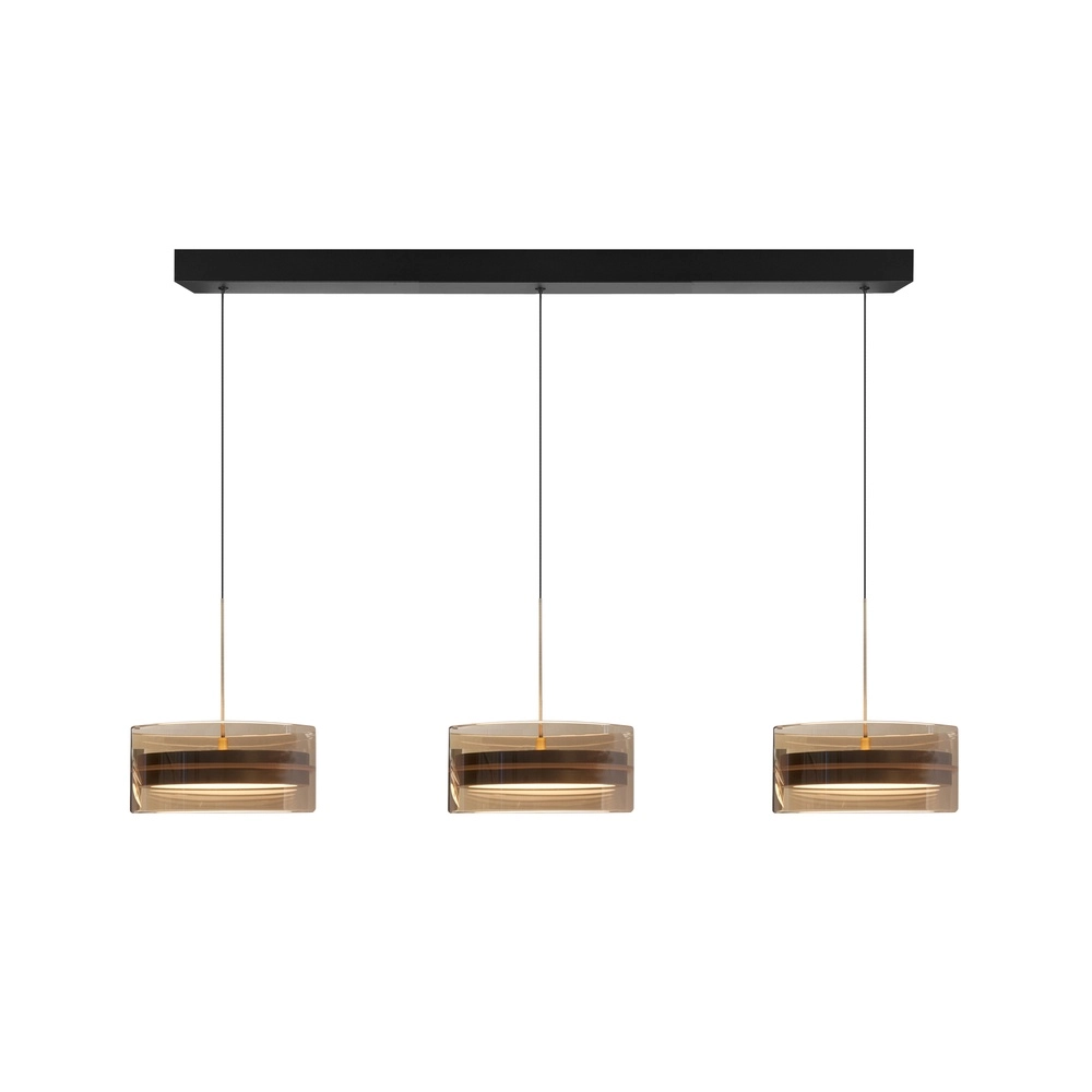 Design-Pendellampe Maxi Enzo Schwarz mit Bronze