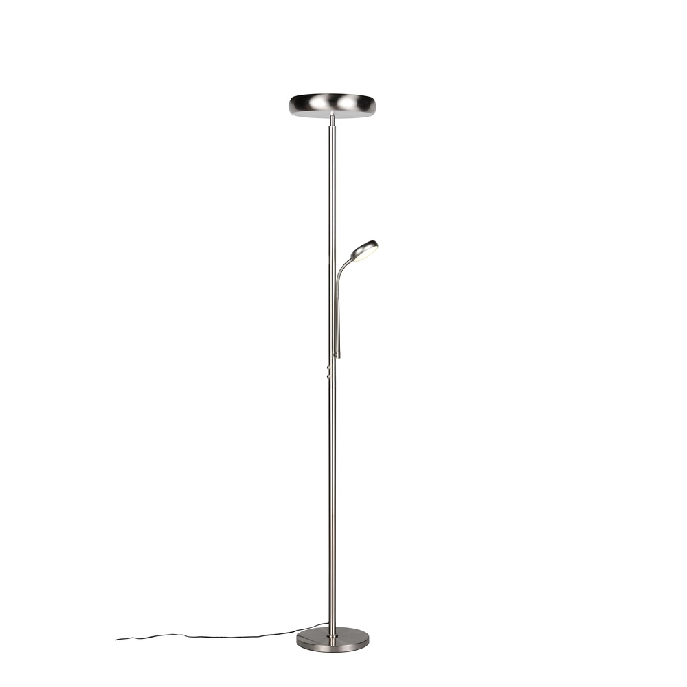 Stehlampe Palermo Nickel mit Leselampe Trio 4017807641370