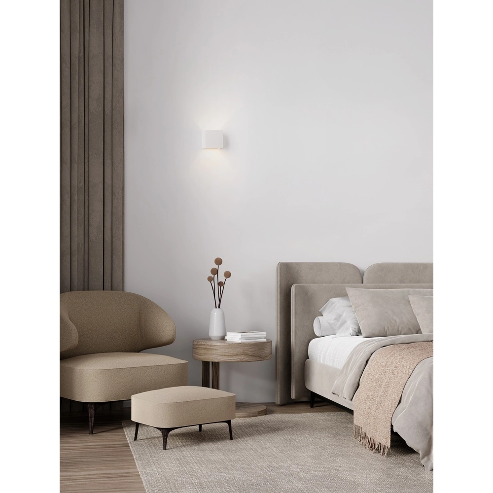 Quadratische Wandleuchte Sensia weiß 11,5cm Lyora 5212017479303