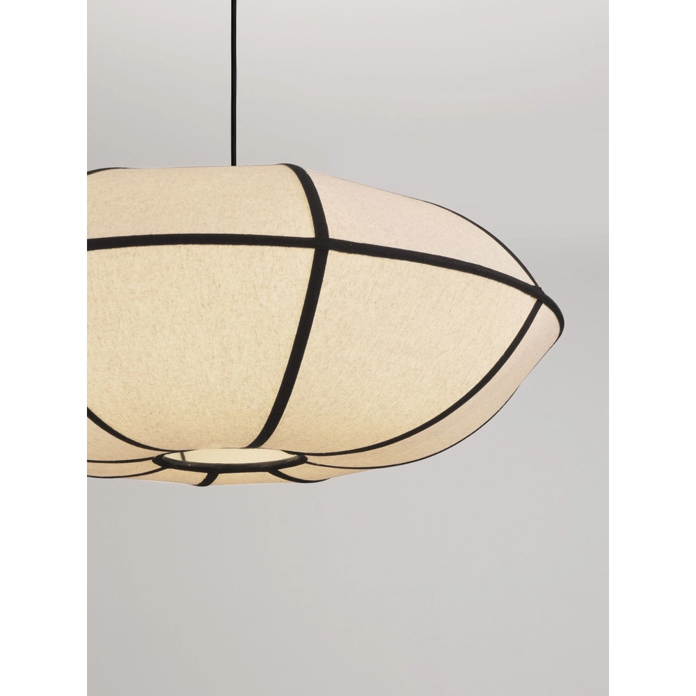 Pendellampe Brera schwarz mit weißem Ø 70 cm Lyora 5212017493576