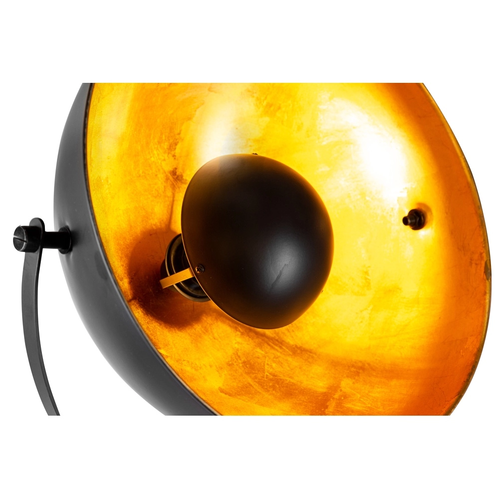 Stativ-Bodenlampe Timo Schwarz mit Gold Globo 4048194068891