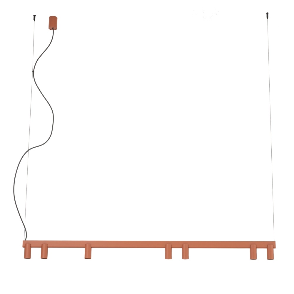 Design-Pendellampe Fourty 7-Licht Terrakotta Lyora 5903139124232