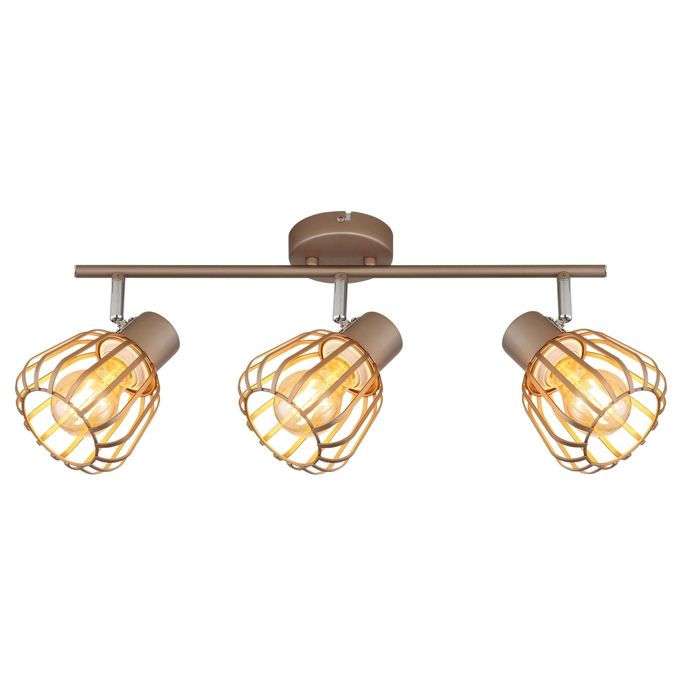 Deckenlampe Olin 3-hell Kaffeebraun Globo 9007371589579