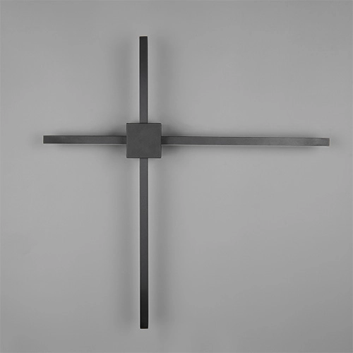 Moderne Wandlampe Cassino Schwarz 67,5 cm Trio 4017807683202