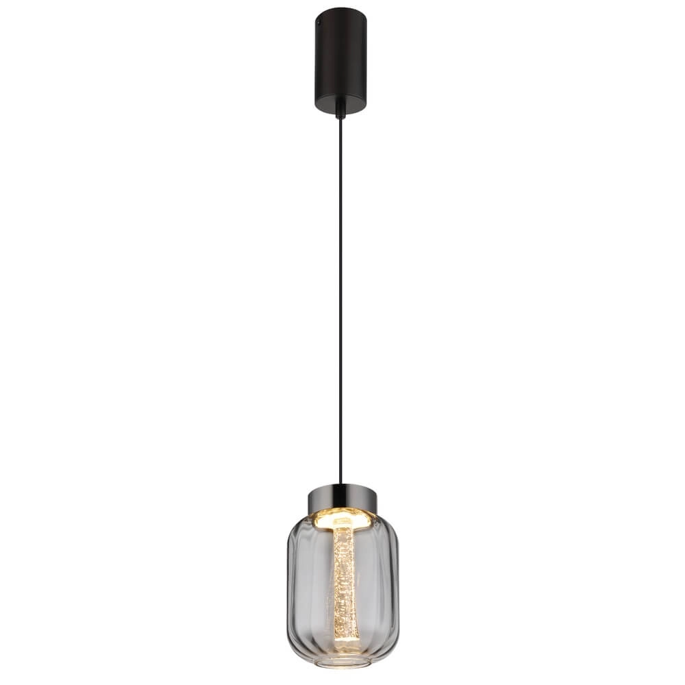 Runde Pendelleuchte Fluoro Single Schwarz Globo 9007371471348